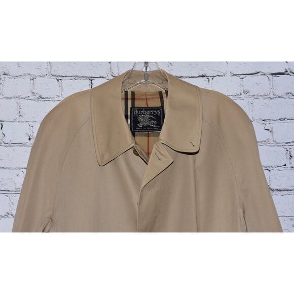Burberry Vintage Trench Coat Khaki With Nova Check Pattern Liner Unisex - Picture 10 of 14